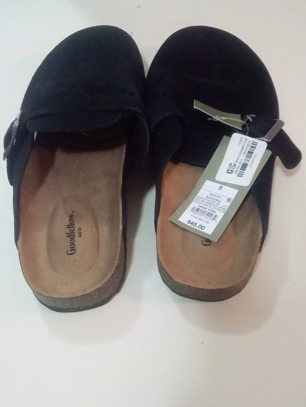 Goodfellow Black Suede Slip-On Mule with Buckle NWT $45 Oswald Leather